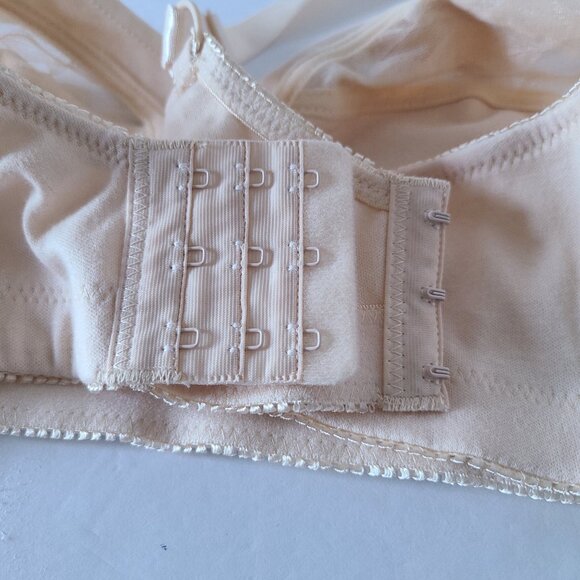 PLUSFORM 100% COTTON COMFORT BRA FULL COVERAGE WIRE FREE STYLE 16041/ 38B Beige - Picture 7 of 10